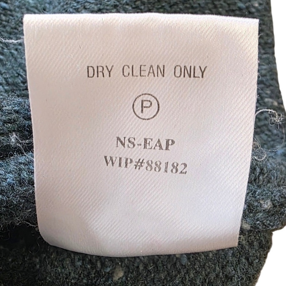 Vintage Woolrich Womens Teal Marled Wool Blend Quarter Zip Sweater Size M 9101 - Picture 9 of 10
